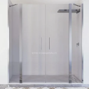 Mampara de ducha frontal A MEDIDA Dorna - 2 Fijos + 2 Puertas abatibles