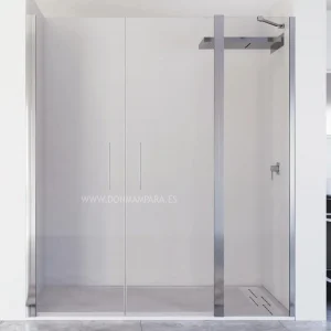 Mampara de ducha frontal A MEDIDA Capella - 1 Fijo + 2 Puertas abatibles